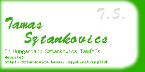 tamas sztankovics business card